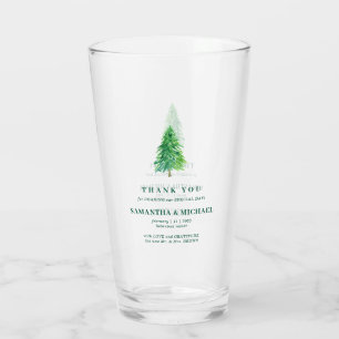 Copo De Pint Árvore da Floresta de Natal Casamento Simples Mo