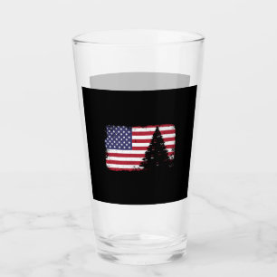 Copo De Pint árvore de natal da bandeira americana