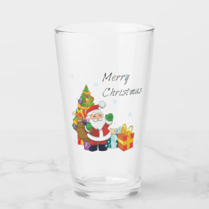 Copo De Pint Árvore de Natal e Papais noeis Feliz Natal