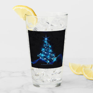 Copo De Pint Árvore de Natal estilizada e brilhante da Slippery