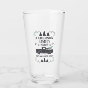 Copo De Pint Árvore de Natal Fazenda Família Personalizada