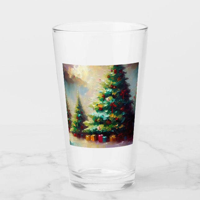 Copo De Pint Árvore Natal 2 (Frente)