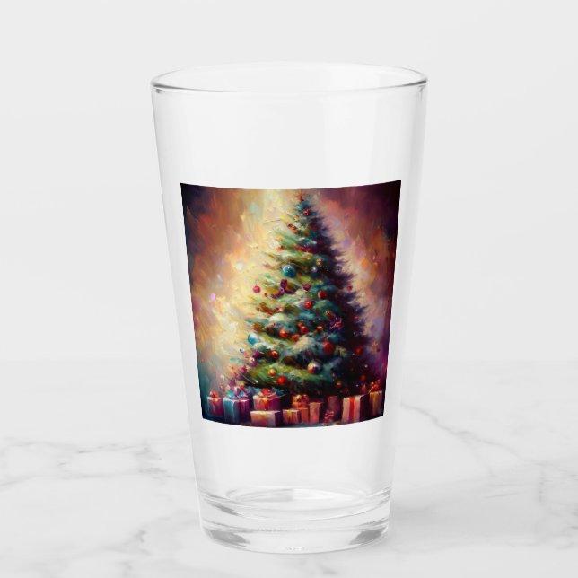Copo De Pint Árvore Natal 3 (Frente)