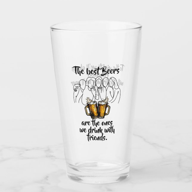 Copo De Pint "As melhores cervejas são com amigos" Cerveja (Frente)
