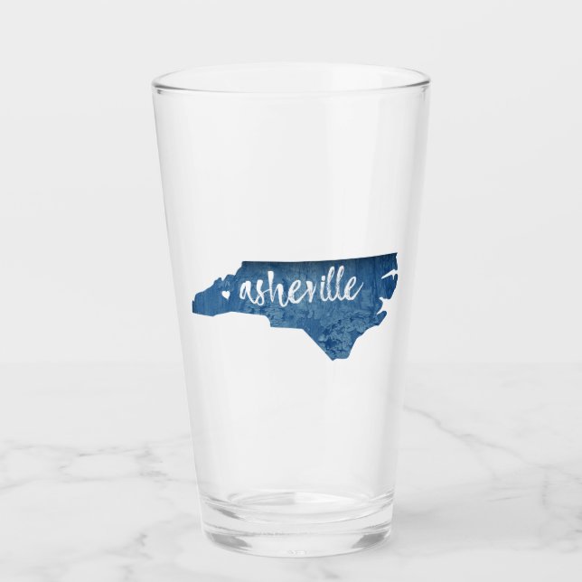Copo De Pint Asheville North Carolina Wood Grain (Frente)