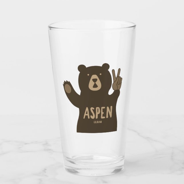 Copo De Pint Aspen Colorado Peace Bear (Frente)