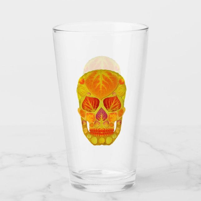 Copo De Pint Aspen Folha Crânio 13 (Frente)