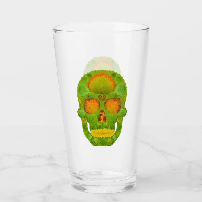 Copo De Pint Aspen Folha Skull 10 (Frente)
