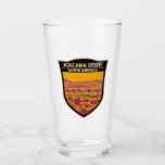 Copo De Pint Atacama Desert Sunset South America Viagem Vintage<br><div class="desc">Deserto de Atacama num estilo de arte vetorial. O Deserto do Atacama é um planalto desértico localizado na costa do Pacífico da América do Sul.</div>