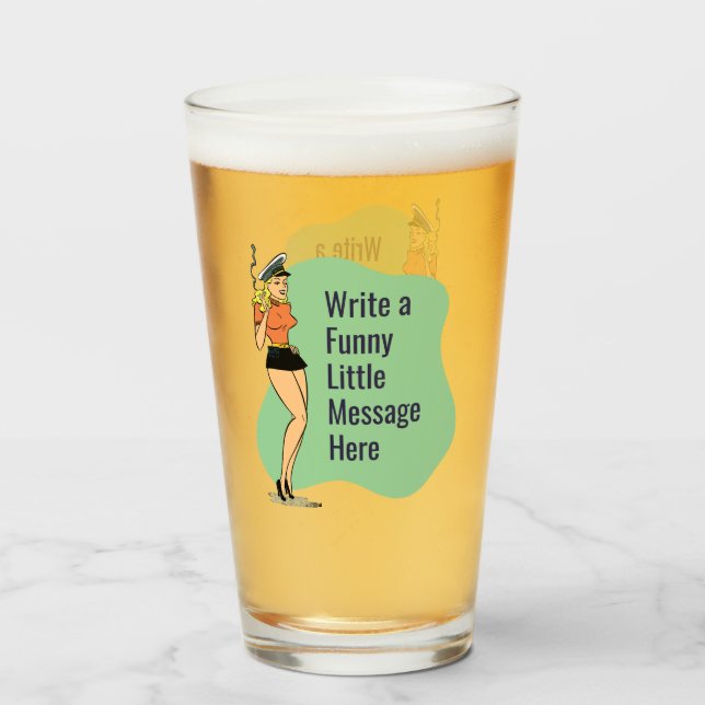 Copo De Pint Atitude sem incomodar: Um Pinup Chic Retroativo (Frente (Preenchido))