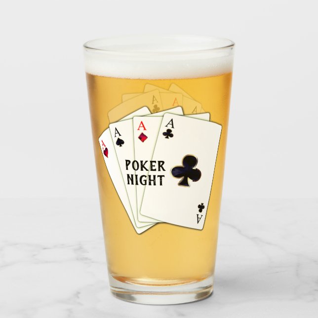 Copo De Pint Atos Noturnos de Poker (Frente (Preenchido))