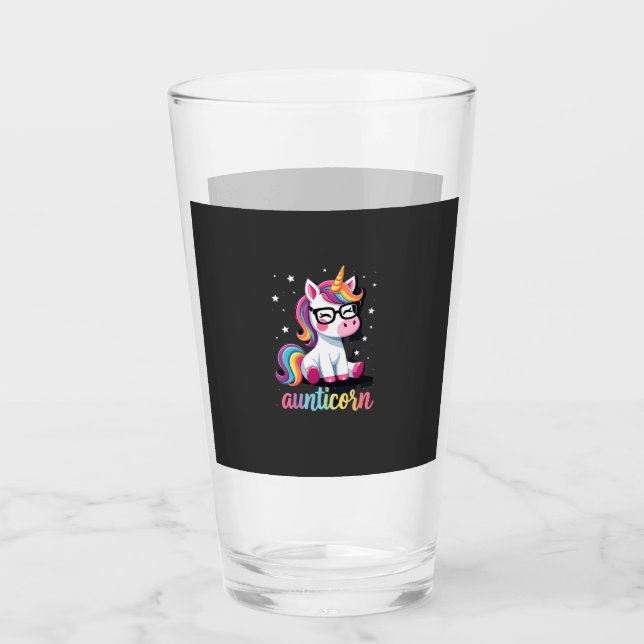 Copo De Pint Aunticorn Aunty Dabbing Unicorn Auntie Aunt Christ (Frente)