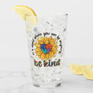 Copo De Pint Autismo Girassol Seja gentil