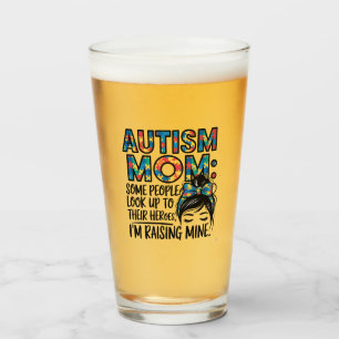 Copo De Pint Autismo Mãe Algumas Pessoas Olham para os Heróis