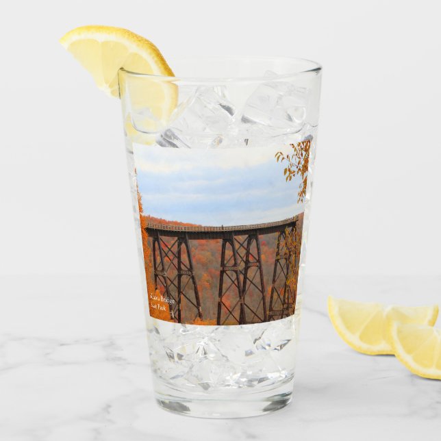 Copo De Pint Autumn Na Ponte Kinzua Souvenir (Gelo frontal)