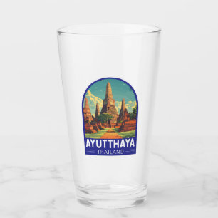 Copo De Pint Ayutthaya Thailand Viagem Art Emblem