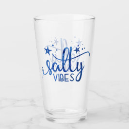 Copo De Pint Azul Aquarela Vibes Salty Beach Pint Glass