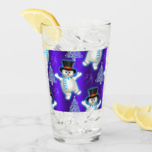 Copo De Pint Azul de Natal para Neves Bons Dançantes