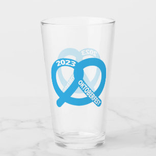 Copo De Pint Azul e Branco Pretzel Brezel Oktoberfest 2023