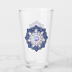 Copo De Pint Azul-rocha e floco de neve