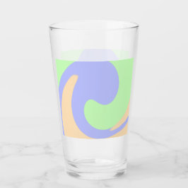 Copo De Pint Azul verde mármore fluido boho negrito