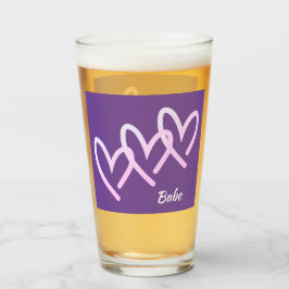 Copo De Pint Babe Triple Purple Heart Tumbler