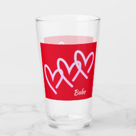 Copo De Pint Babe Triple Red Heart Tumbler