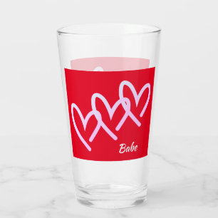 Copo De Pint Babe Triple Red Heart Tumbler