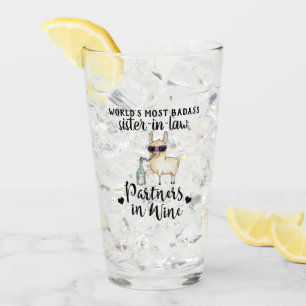 Copo De Pint BADASS - Sócio Sócio No Vinho Engraçado Llama