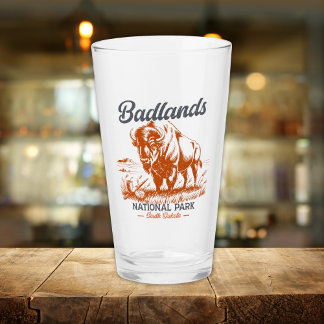 Copo De Pint Badlands National Park Retro Bison Souvenir