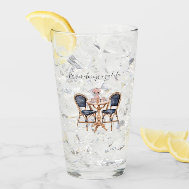 Copo De Pint Baguetes de Mesa Pink Blue Paris (Gelo frontal)