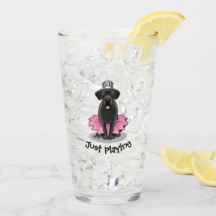 Copo De Pint Balé Engraçado Princesa Black Lab Retriever