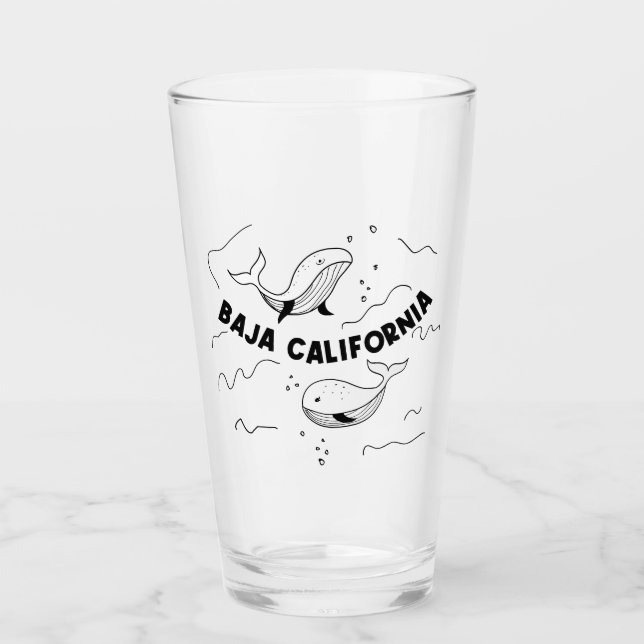 Copo De Pint Baleias da Baja Califórnia (Frente)