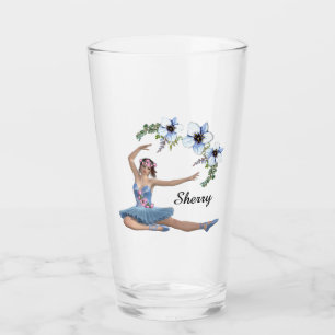 Copo De Pint Ballerina em Nome Pessoal Azul