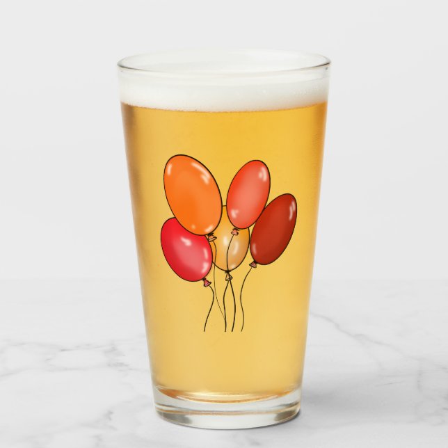 Copo De Pint Balões vibrações felizes (Frente (Preenchido))