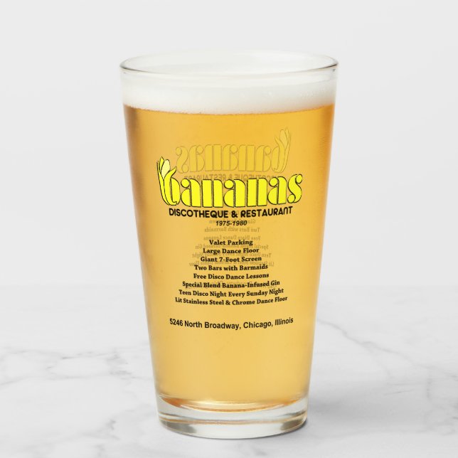 Copo De Pint Bananas Discovery and Restaurant, Chicago, IL (Frente (Preenchido))