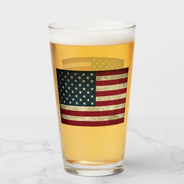 Copo De Pint Bandeira Americana (Frente (Preenchido))