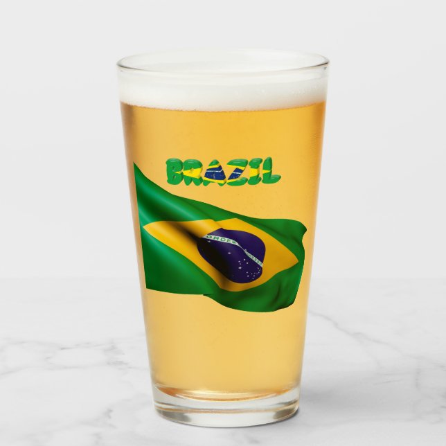 Copo De Pint bandeira brasileira        (Frente (Preenchido))