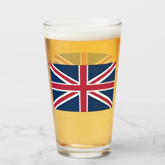 Copo De Pint bandeira britânica (Frente (Preenchido))