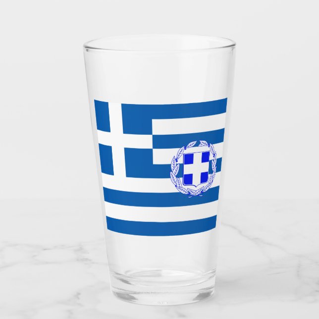 Copo De Pint Bandeira-casaco de armas da Grécia   (Frente)