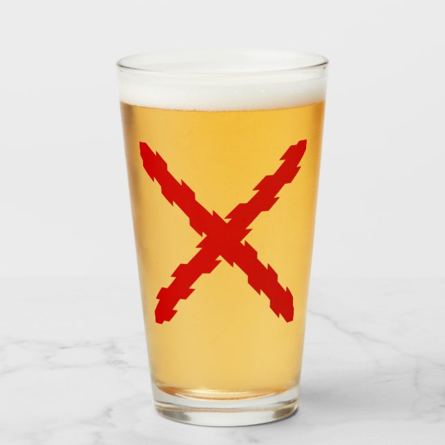 Copo De Pint Bandeira da Cruz de Borgonha (Frente (Preenchido))