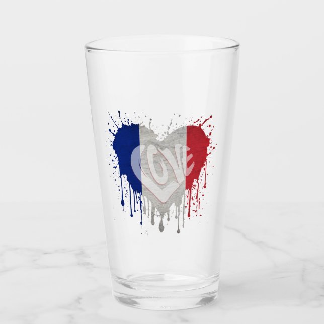 Copo De Pint Bandeira da França Amor (Frente)