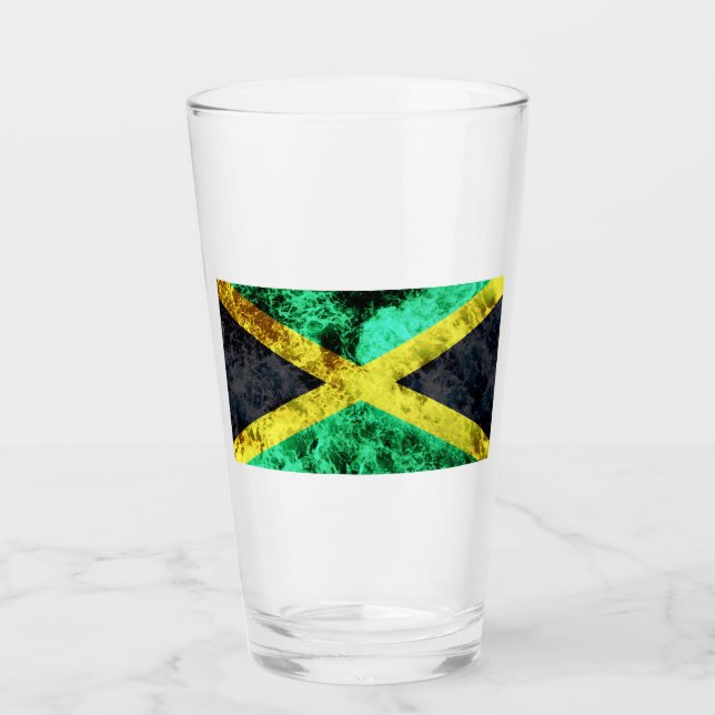 Copo De Pint Bandeira da Jamaica - Ondas do Oceano (Frente)