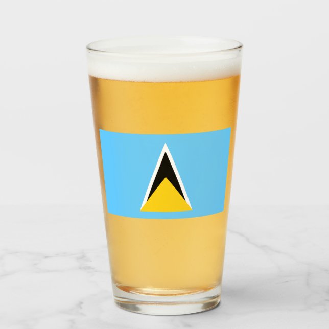 Copo De Pint Bandeira da Lúcia Santo (Rua Lúcia) (Caribe) (Frente (Preenchido))