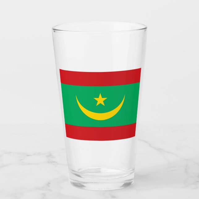 Copo De Pint Bandeira da Mauritânia (Frente)