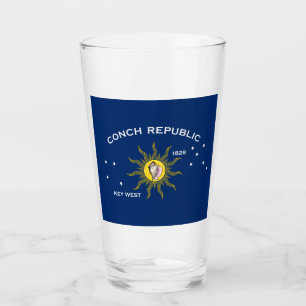 Copo De Pint Bandeira da República Conch Key West Flórida