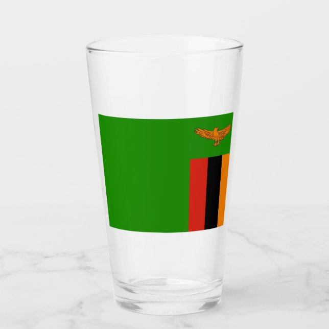 Copo De Pint Bandeira da Zâmbia (Frente)