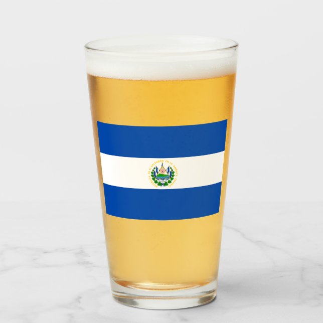 Copo De Pint Bandeira de El Salvador (Frente (Preenchido))