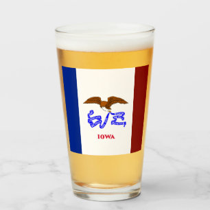 Copo De Pint Bandeira de Iowa