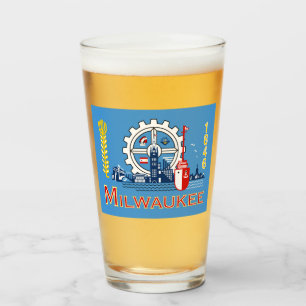 Copo De Pint Bandeira de Milwaukee (Wisconsin)